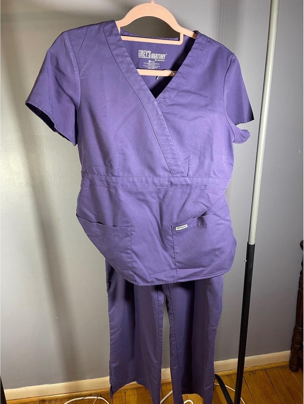 Grey’s Anatomy size medium scrub top and pants purple